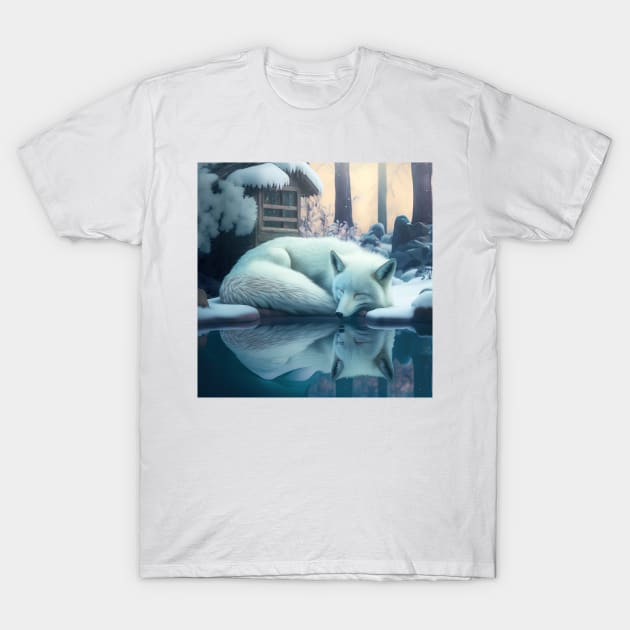 Snow Fox #003 T-Shirt by thewandswant